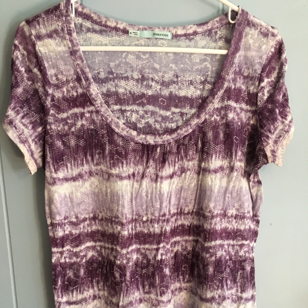 Purple & White Maurice’s Tshirt XL
